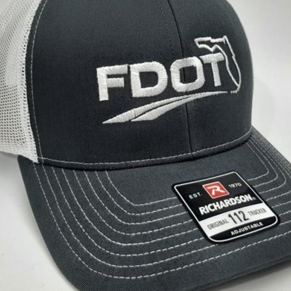 DOT Florida Department of Transportation Richardson 112 Mesh Snapback Hat Grey RICHARDSON 112 Mesh Back Trucker Cap Snapback Hat, Heather  main image 2